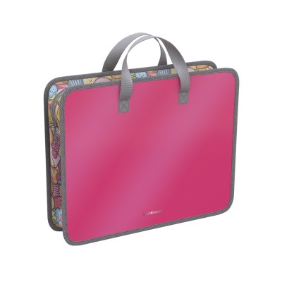 Папка пластиковая для творчества ErichKrause Glossy Bubble Gum, арома, A4+, розовый 54999