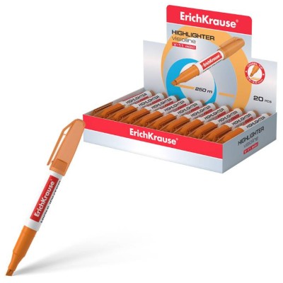Текстмаркер ErichKrause Visioline V-11 Mini Neon цвет чернил оранжевый 56903