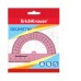 Транспортир пластиковый ErichKrause Candy 180°/10см розовый 57913