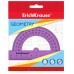 Транспортир пластиковый ErichKrause Candy 180°/10см фиолетовый 57914