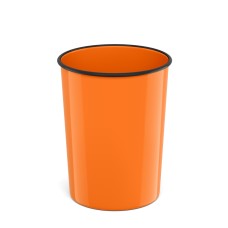Корзина для бумаг литая пластиковая ErichKrause Neon Solid 13.5л оранжевая 58460