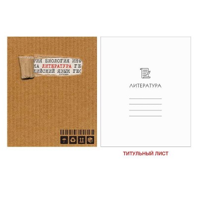 Тетрадь А5 48л "Style kraft. Литература"  КанцЭксмо ТТ2Л486928