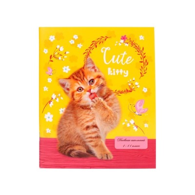 Дневник школьный 40л. ОТЛИЧНЫЙ КОТИК (Д40-0700) универсальный, на скрепке, без обработки Д40-0700