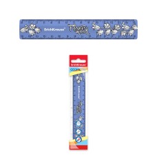 Линейка пластиковая ErichKrause® Tulips, 15см, во флоупаке (dark) 55423