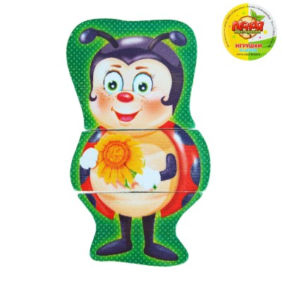 Пазл магнитный "Божья коровка", 3 элемента 834455