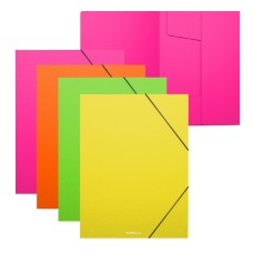 Папка на резинках пластиковая ErichKrause® Matt Neon, A4, ассорти  50388