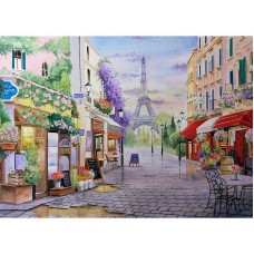 Холст с красками 22х30 см по номерам  (16цв.) Французский бульвар (Арт. Х-3998)
