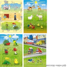 Развивающий пазл-рамка А5 6 элементов 4 вида ассорти дизайн по наличию 4606086042659