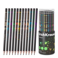 Чернографитный карандаш ErichKrause Galactic, круглый, НВ 63328