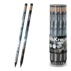 Чернографитный карандаш ErichKrause Fluid, круглый, с ластиком, НВ 62766