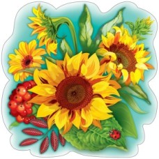 Украшение на скотче "Подсолнухи" А5 Праздник 01272