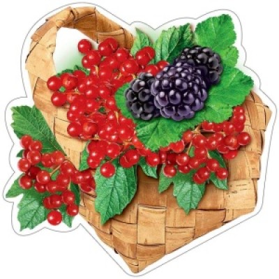 Украшение на скотче "Ягоды в туеске" А5 Праздник 01059