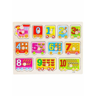 Деревянная игрушка. Рамка-вкладыш (22,5х30см) "УЧИМСЯ СЧИТАТЬ" Арт. AN02348