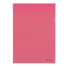 Папка-уголок пластиковая ErichKrause® Glossy Classic, A4, полупрозрачный, красный 50152 