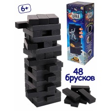 Игра "Башня.Высотка DARK"высота 24см,размер бруска:15*25*75 мм,48 эл.,в коробке(Арт.ИН-9653)