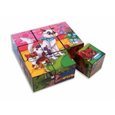 КУБИКИ ПЛАСТИКОВЫЕ 9 шт. ДОМАШНИЕ ЖИВОТНЫЕ (Арт. К09-9007)